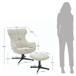 Silln con Sistema Giratorio y Reclinable con Reposapis Rennes Beige
