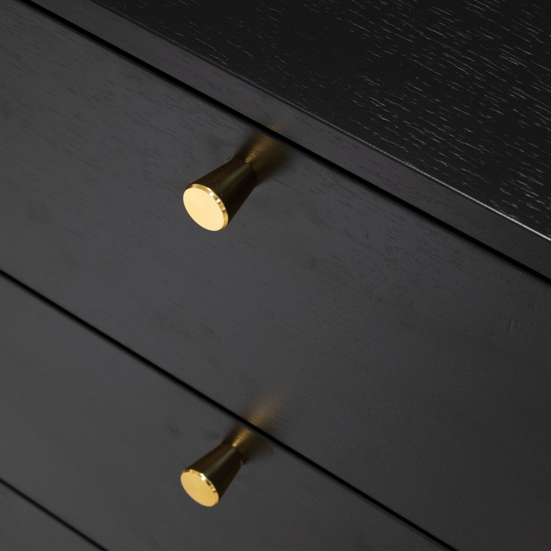 4-Drawer Wooden Chest of Drawers Volans Black