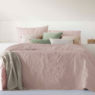 Mireya Floral Double Bed Bedspread Pink