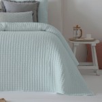 Colcha Cama de Casal Azara Geomtrico Verde