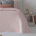 Colcha Cama de Casal Azara Geomtrico Rosa
