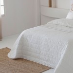 Edredn de Cama Doble Caeli Geomtrico Blanco