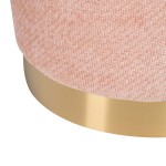 Pouf de Metal e Tecido 090 Rosa
