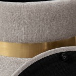Pouf de Metal e Tecido 091 Cinzento