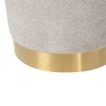 Pouf de Metal e Tecido 091 Cinzento
