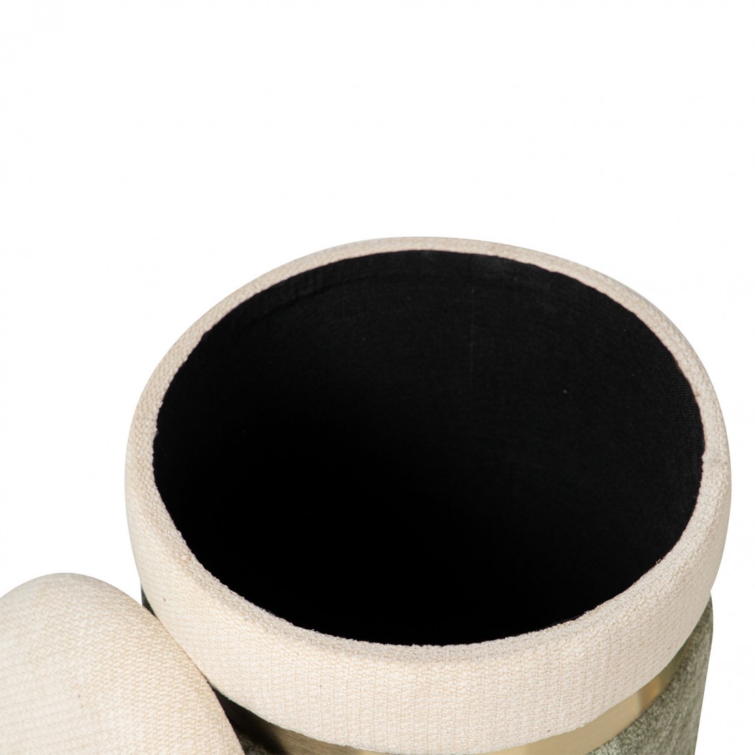 Pouf de Metal e Tecido 092 Verde