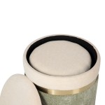 Pouf de Metal e Tecido 092 Verde