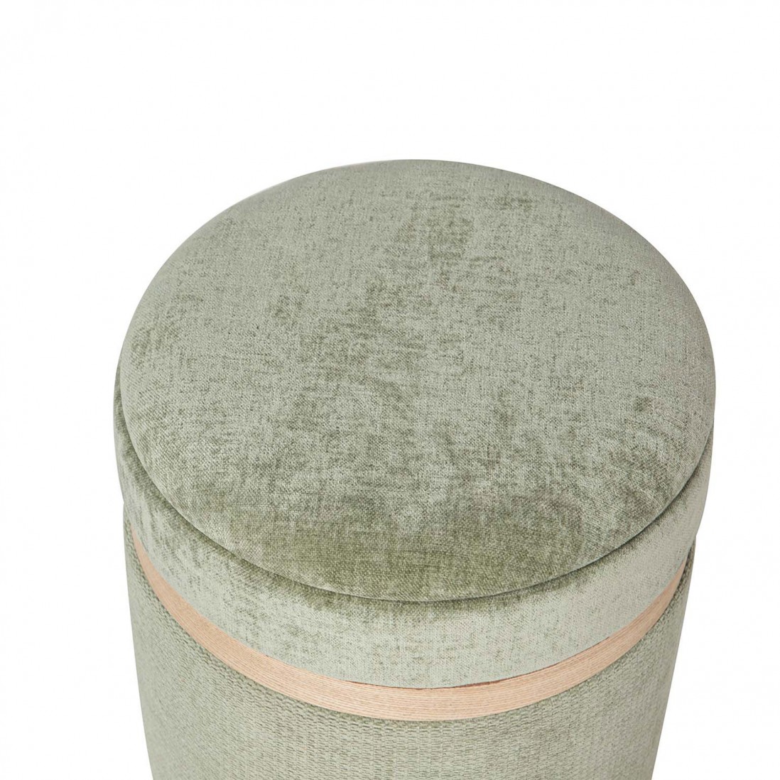 Pouf de Madeira e Tecido 096 Verde