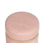 Pouf de Madeira e Tecido 098 Rosa