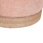 Pouf de Madeira e Tecido 098 Rosa