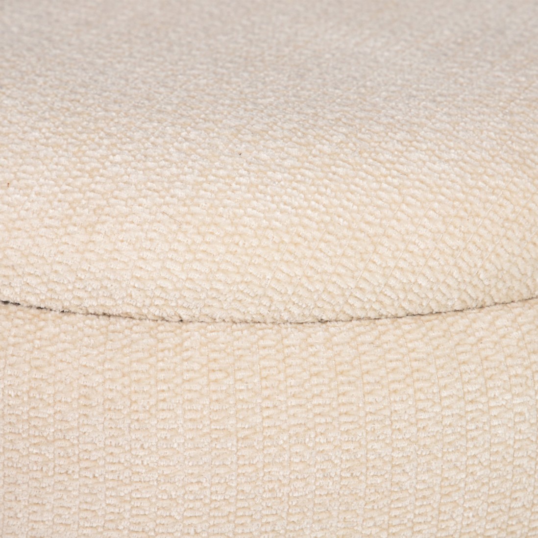 Pouf de Madeira e Tecido 101 Bege