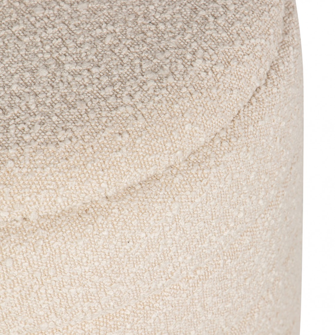 Pouf de Madeira e Tecido 102 Bege