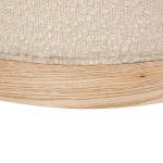 Pouf de Madeira e Tecido 102 Bege