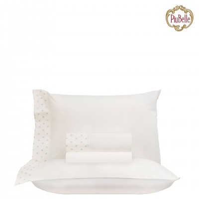 Danny 100% Cotton 4 Piece Double Bed Set Blue