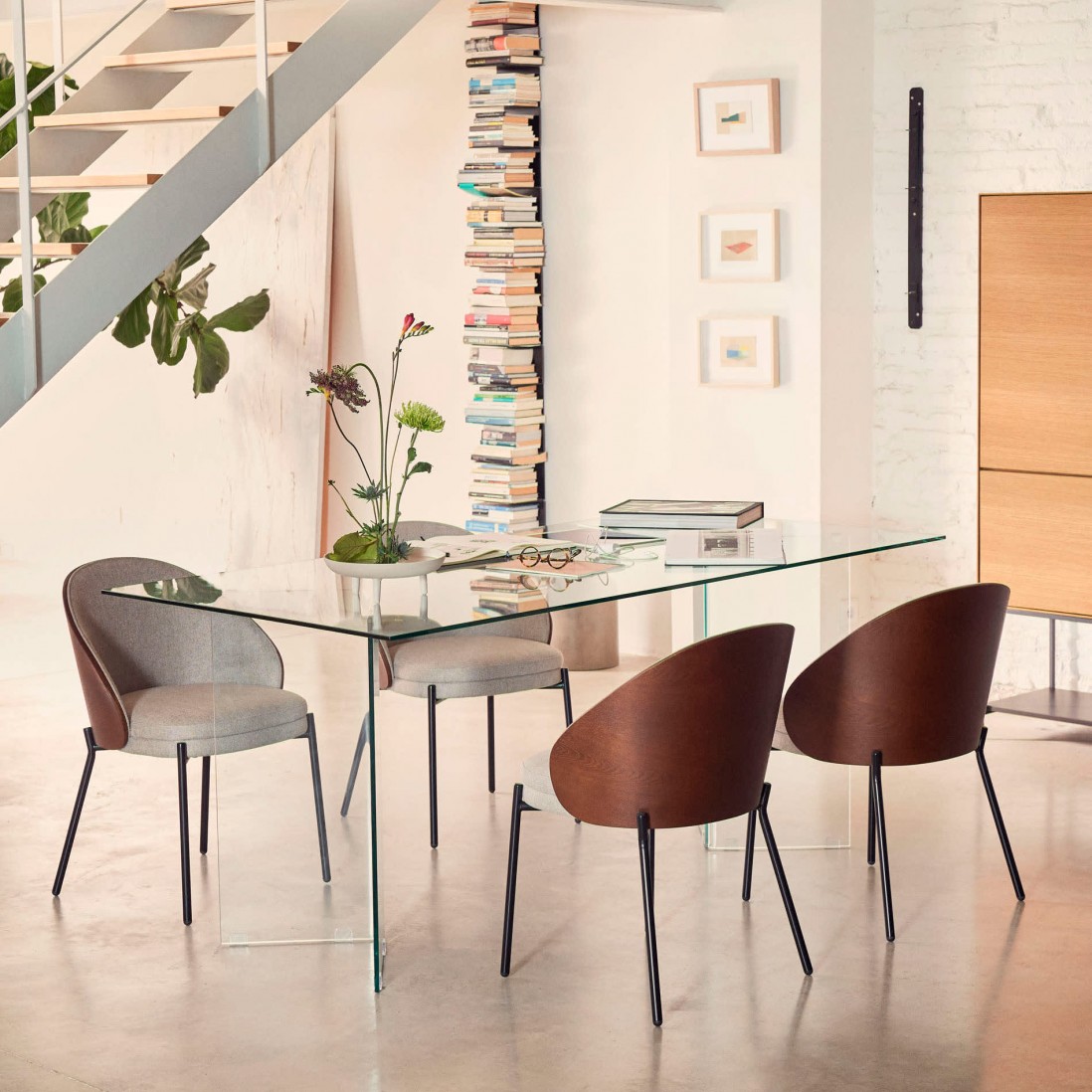 Silla de Comedor de Tejido Arles Gris Pardo