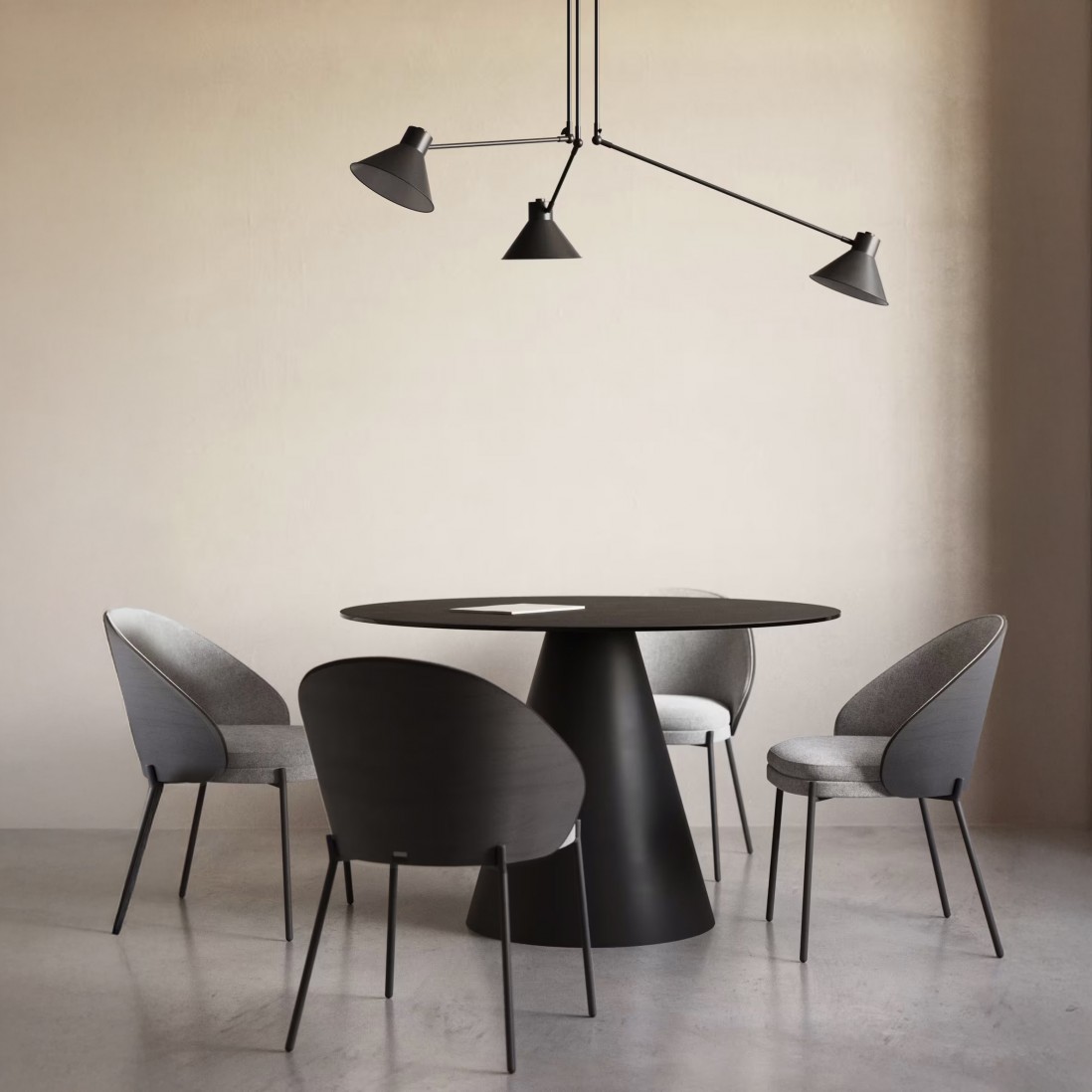 Silla de Comedor de Tejido Arles Gris