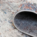 Abstract Area Rug Arinto 051 Salmon