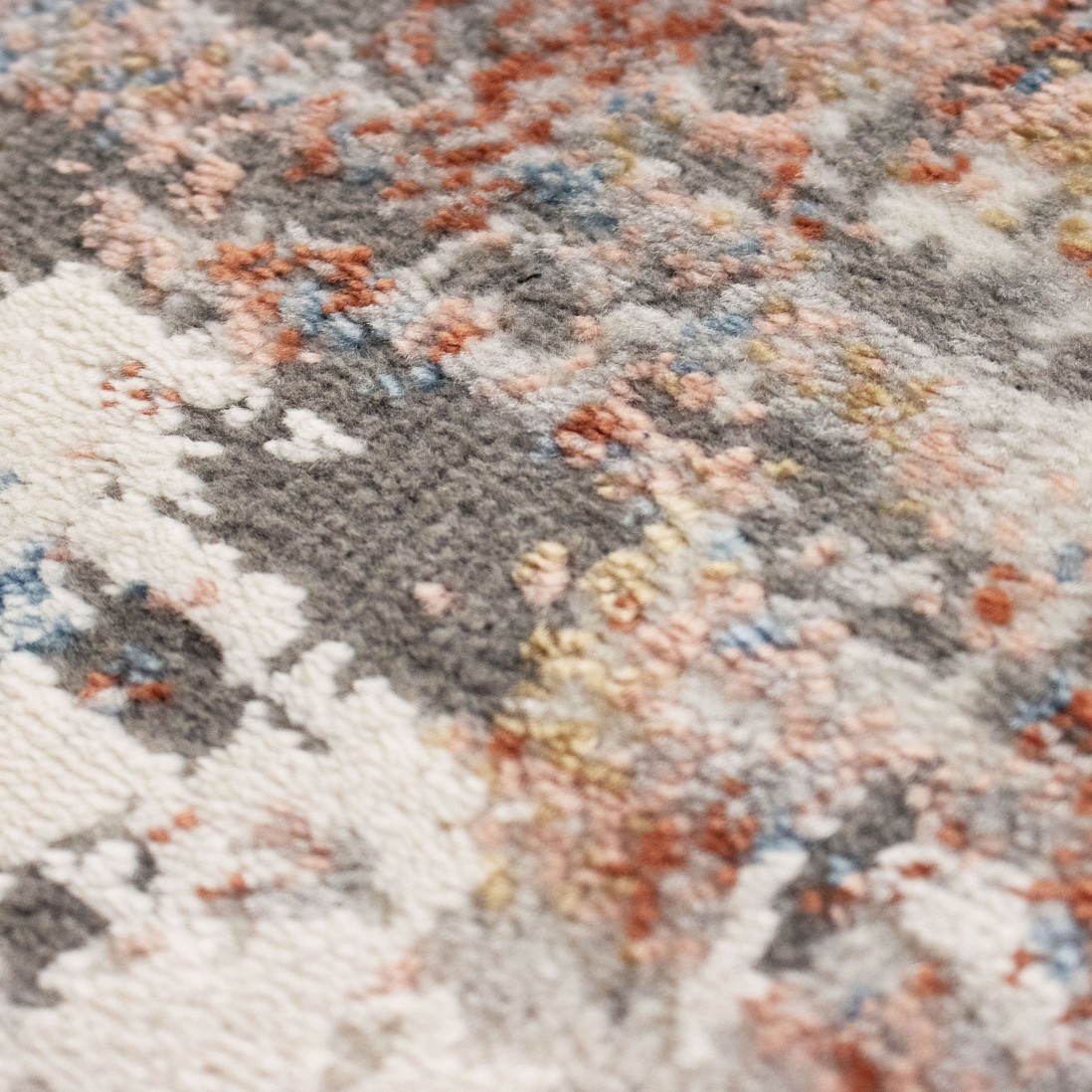 Abstract Area Rug Arinto 051 Salmon