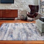Abstract Area Rug Arinto 004 Blue