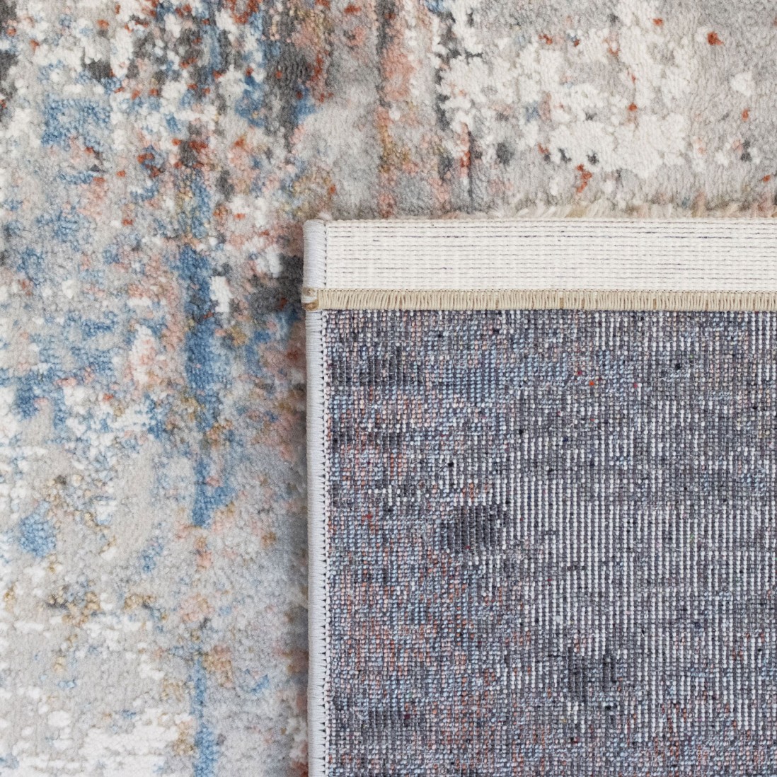 Abstract Area Rug Arinto 051 Salmon