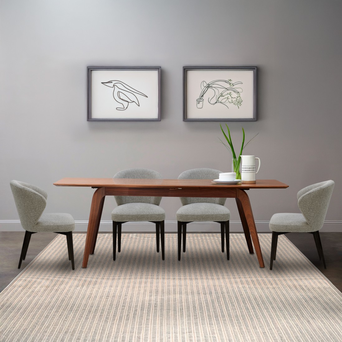 Silla de Comedor de Tejido Annecy Beige