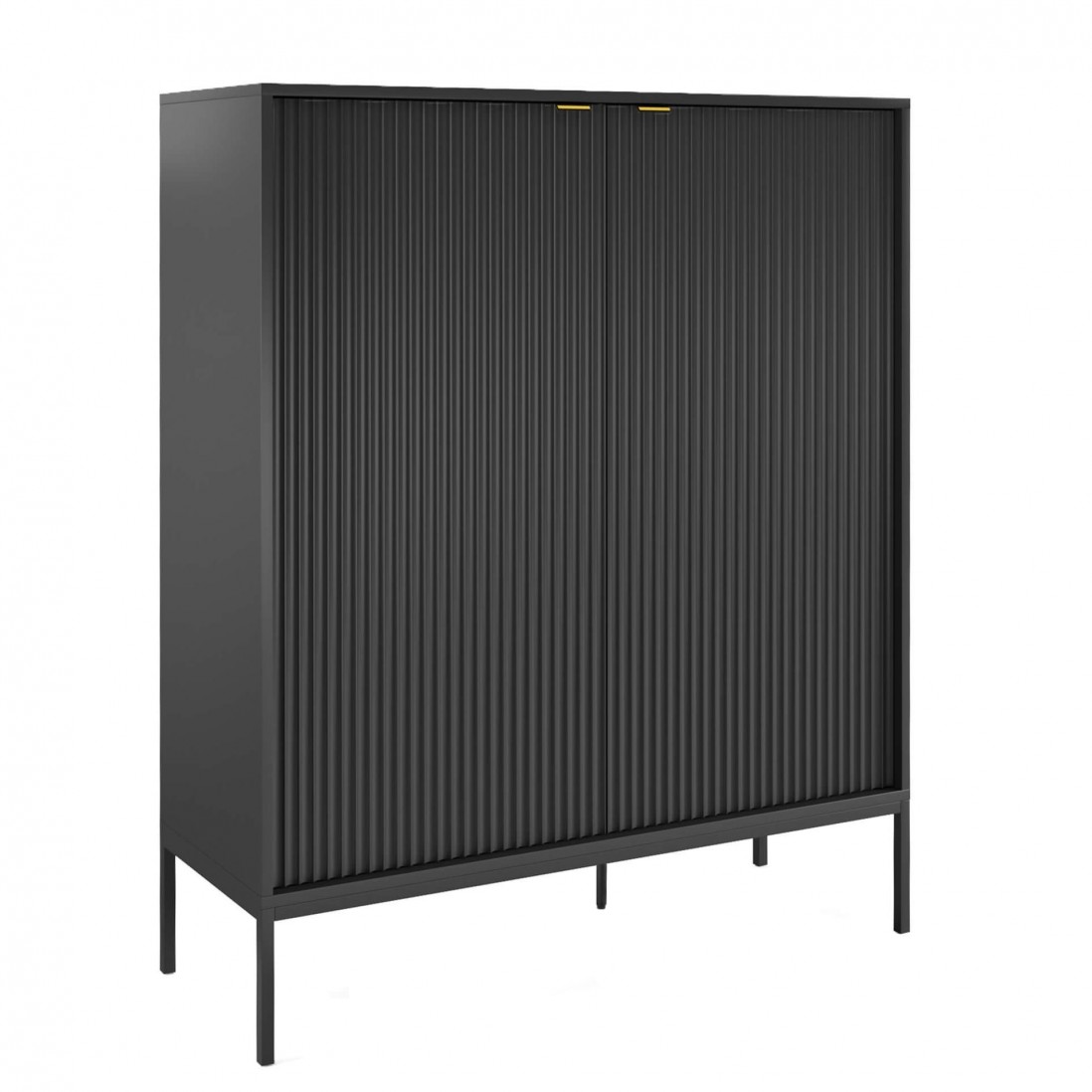 Wooden 2-Door Sideboard Virgo Black