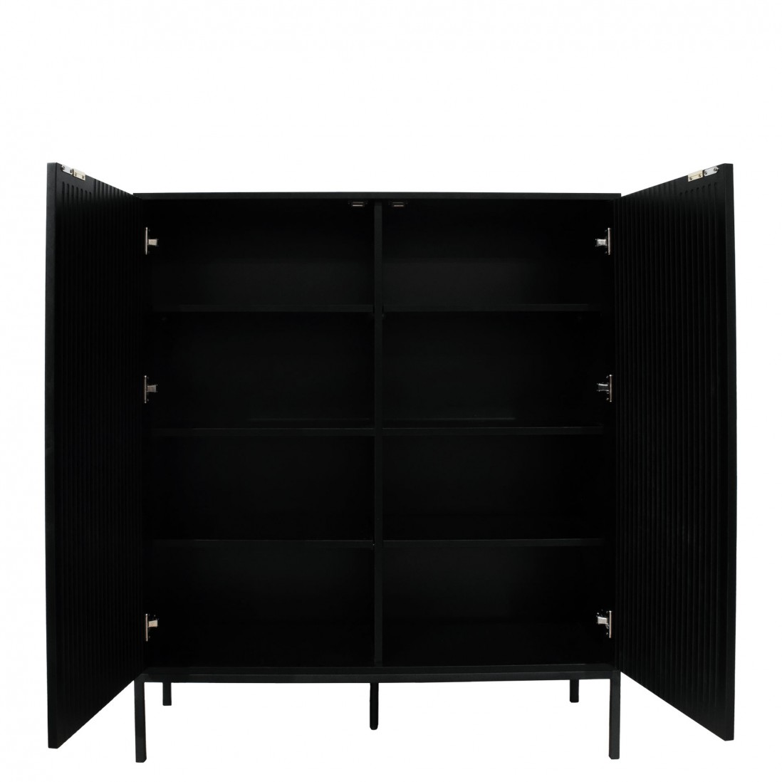 Wooden 2-Door Sideboard Virgo Black
