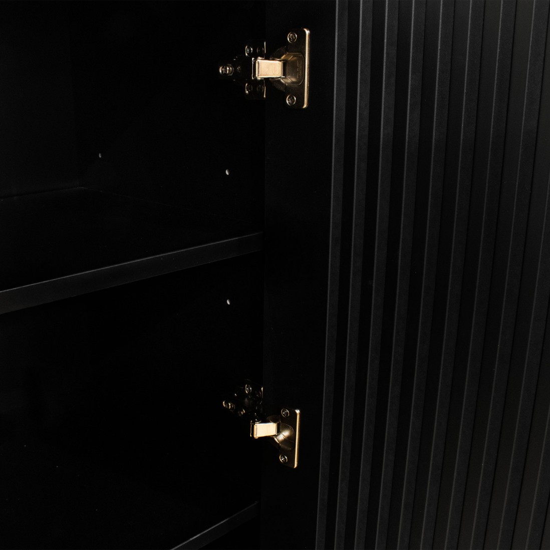 Wooden 2-Door Sideboard Virgo Black