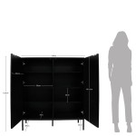 Wooden 2-Door Sideboard Virgo Black