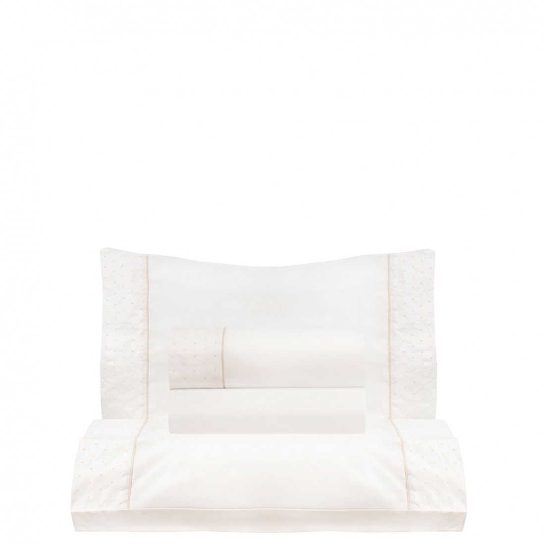 VIP 100% Cotton 4 Piece Double Bed Set Beige