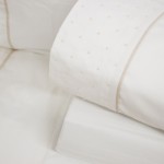 VIP 100% Cotton 4 Piece Double Bed Set Beige
