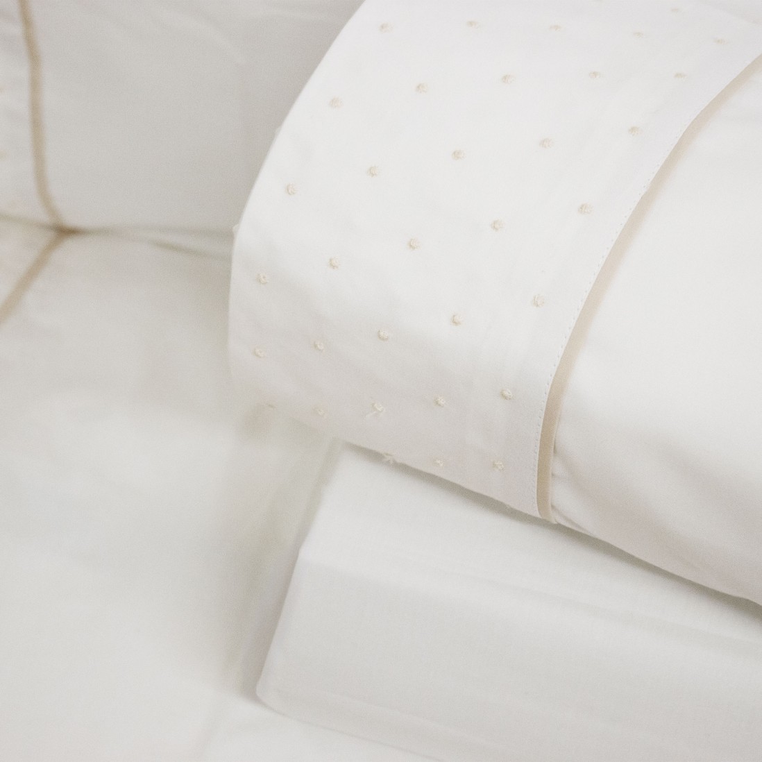 VIP 100% Cotton 4 Piece Double Bed Set Beige