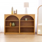 Wooden Bookcase with 6 Shelves Sagitta Brown