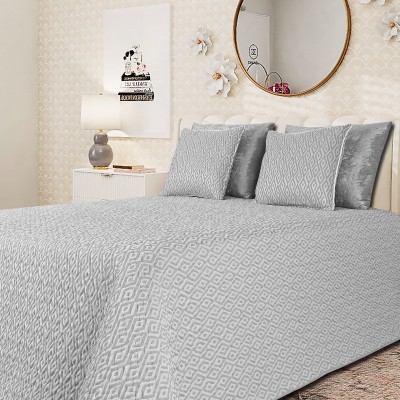 Egipto Geometric Double Bed Bedspread Gray