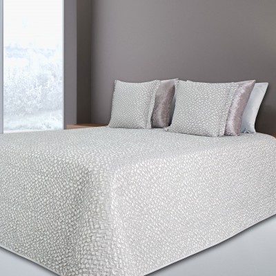 Mystic Geometric Double Bed Bedspread Gray