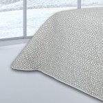 Colcha Cama de Casal Mystic Geomtrico Cinzenta