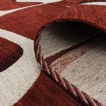 Abstract Area Rug Bliss 006 Red