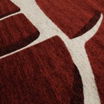 Abstract Area Rug Bliss 006 Red