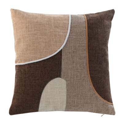 Abstract Decorative Cushion 841 Square Brown