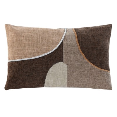 Abstract Decorative Cushion 842 Rectangular Brown