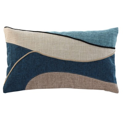 Abstract Decorative Cushion 844 Rectangular Blue