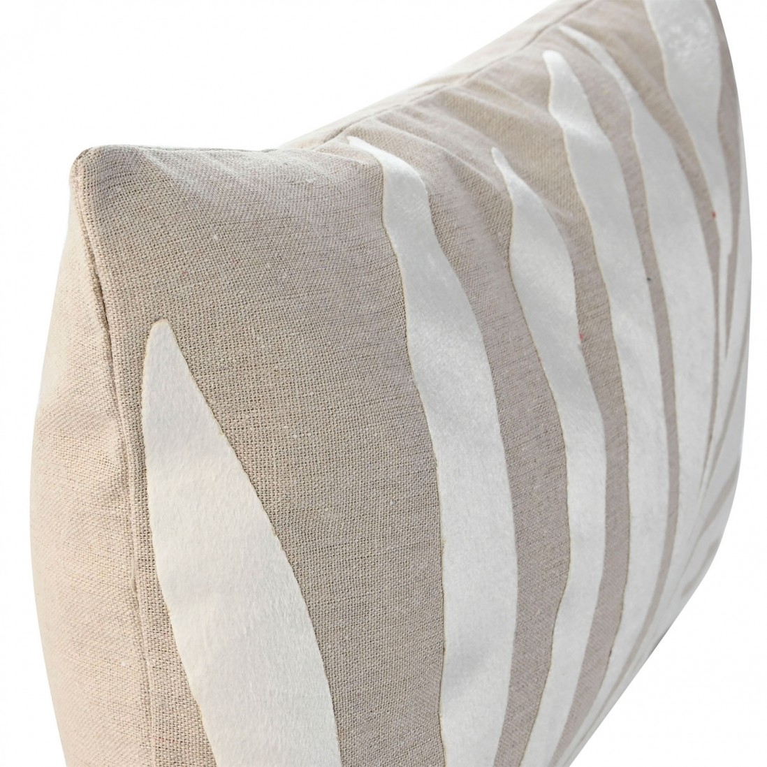 Floral Decorative Cushion 860 Rectangular Beige