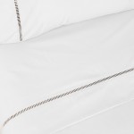 Jogo de Lenis Cama de Casal Escada 100% Algodo 4 Peas Branco