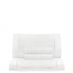 Jogo de Lenis Cama de Casal Escada 100% Algodo 4 Peas Branco