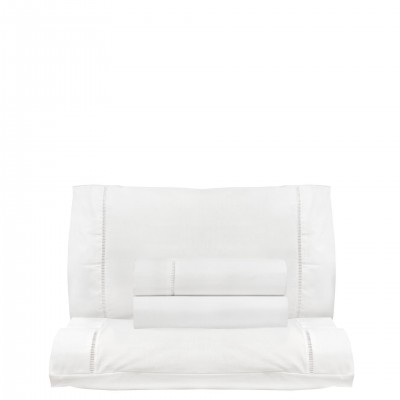 Escada 100% Cotton 4 Piece Double Bed Set White