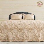 Edredn de Cama Doble Mink Floral Beige