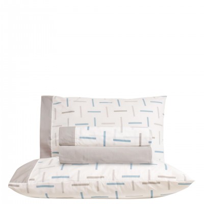 Yola 100% Cotton 4-Piece Double Bed Set Gray