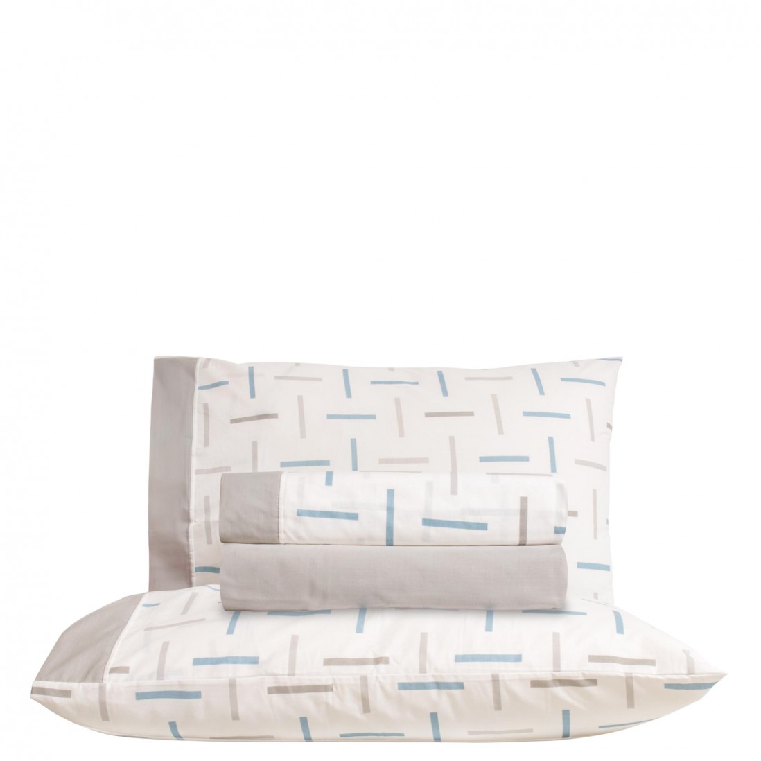 Yola 100% Cotton 4-Piece Double Bed Set Gray