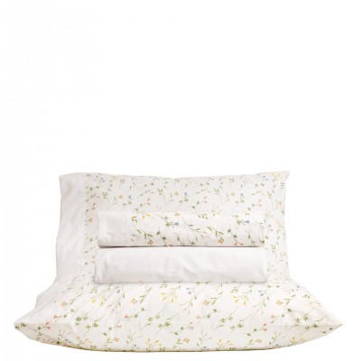 Yola 100% Cotton 4-Piece Double Bed Set White
