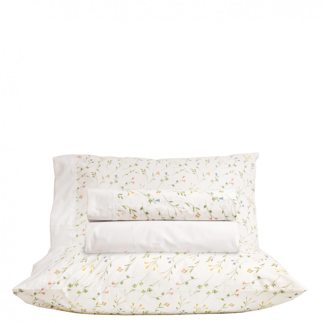 Yola 100% Cotton 4-Piece Double Bed Set White